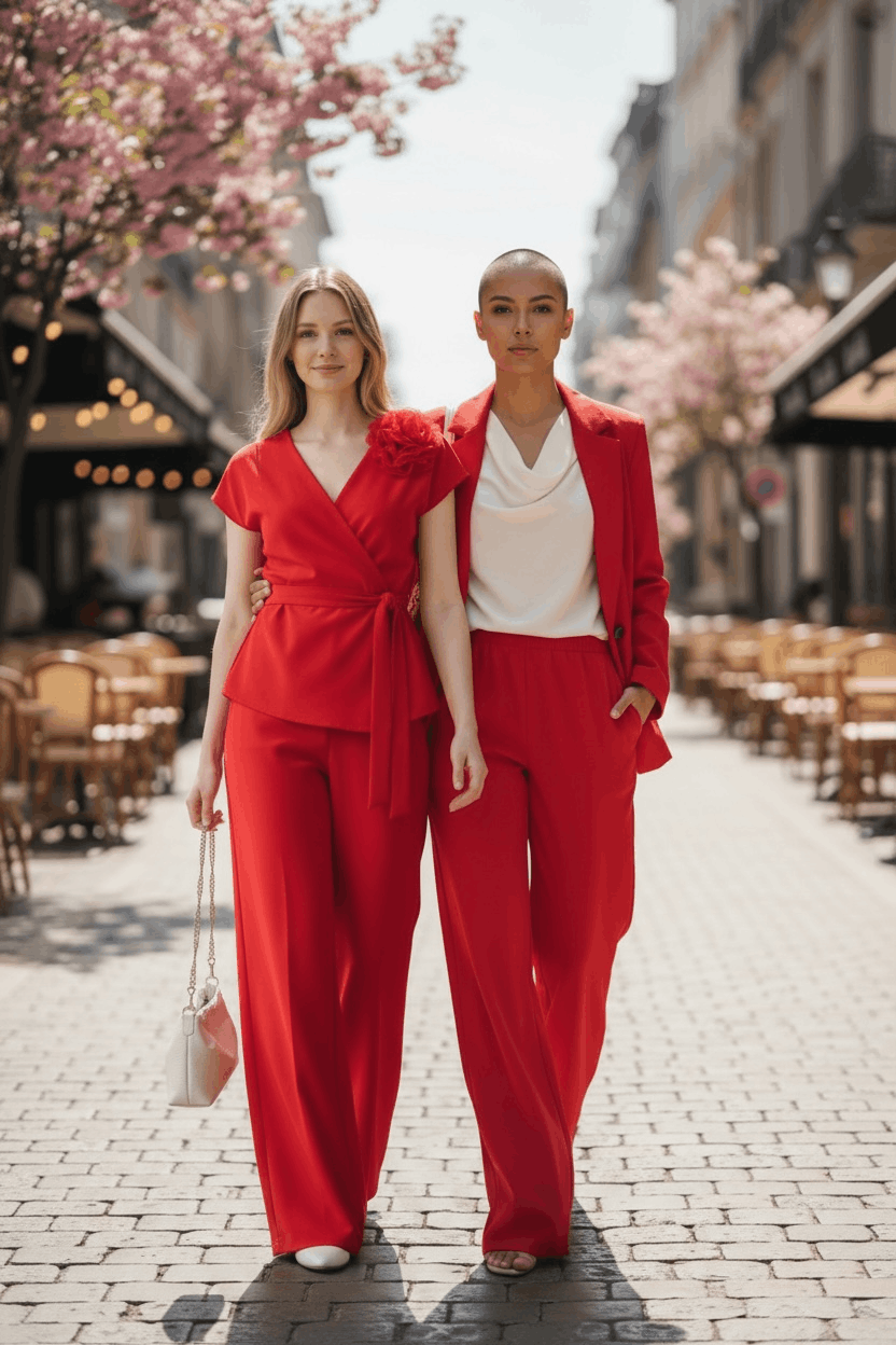 Damenmode – rot wie die Leidenschaft